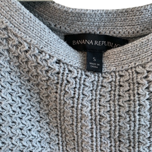 Banana Republic Gray Sleeveless Textured Cotton Blend Sweater Tank Size S - Picture 9 of 11